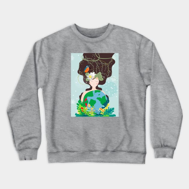 Mother Earth Crewneck Sweatshirt by machmigo